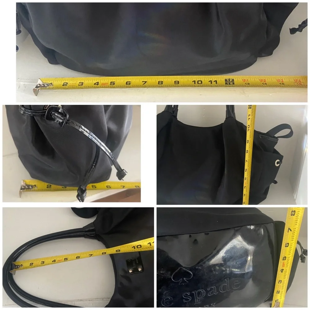 Kate Spade watson lane Stevie Nylon baby diaper bag Black Travel Bag Large